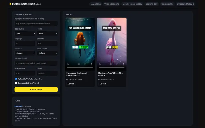 PurffleShorts screenshot